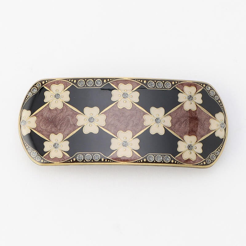 Clara Bijoux バレッタ ブラック×ブラウン