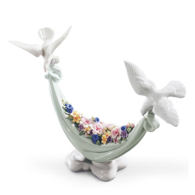 LLADRO 人形 平和の花かご - 置物