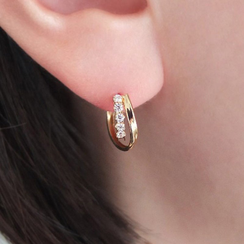 VERITE K18 ツイストフープピアス K18 ツイスト ピアス フープピアス K18ゴールド 18k 18金 地金