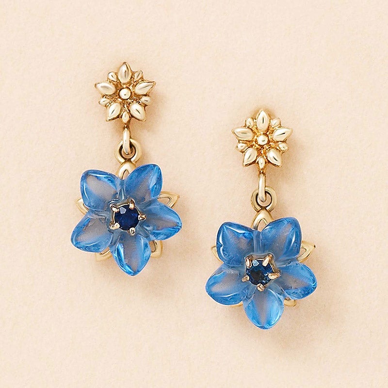 誕生花ジュエリー/9月リンドウ ピアス
