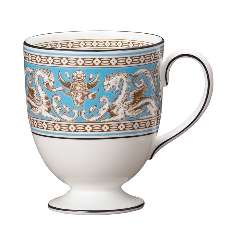 【美品】ウェッジウッド Wedgwood フロレンティーン ターコイズマグカップちゃん’sSHOP