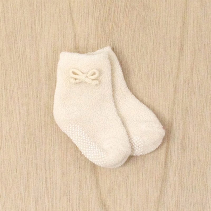 パイル編みくつした（リボン付き）
