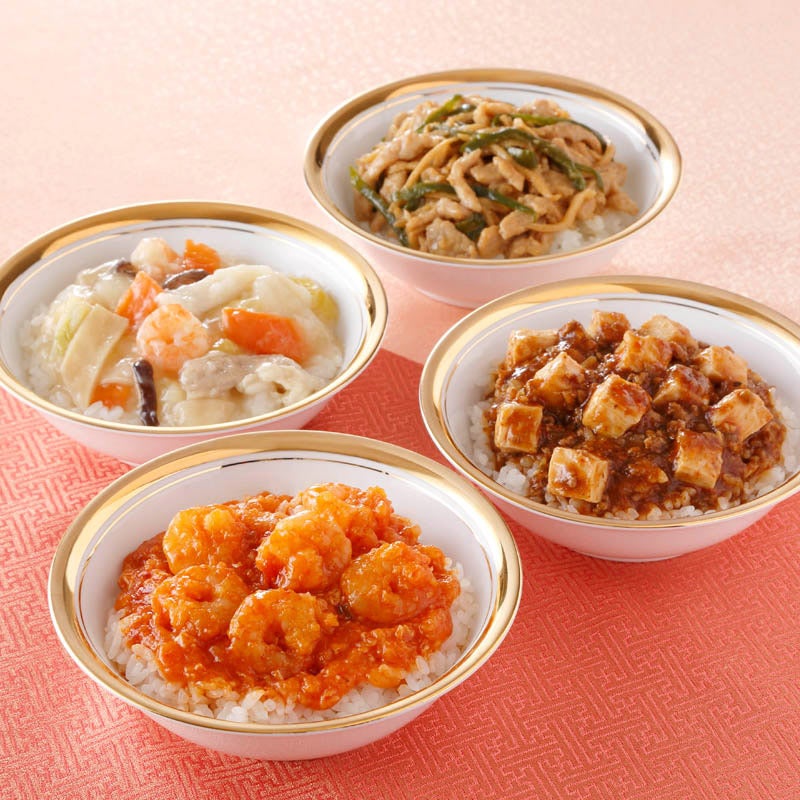 東京「赤坂四川飯店」監修 本格丼ぶりの具4種セット
