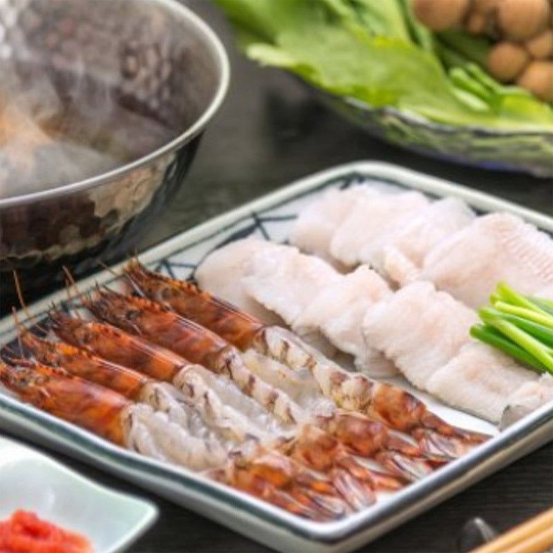 大分 豊後 絆屋／鱧と車海老のしゃぶしゃぶ
