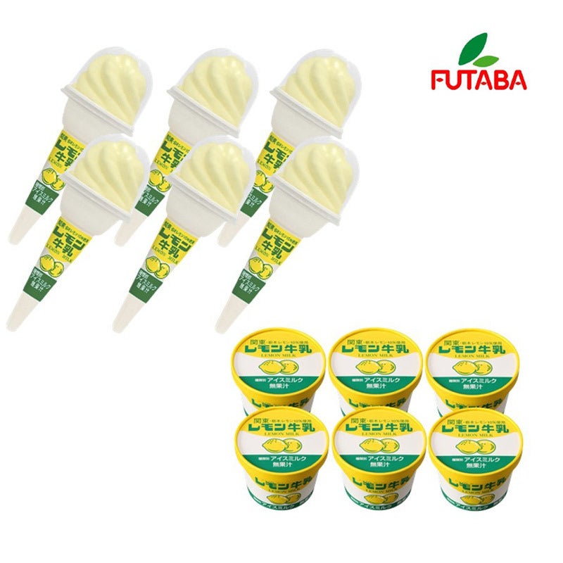 栃木 フタバ食品／レモン牛乳カップアイス・ソフトアイス詰合せ