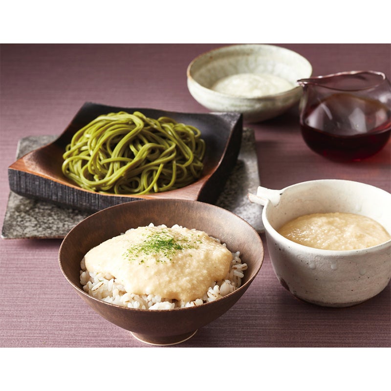 とろろページです♡ 浅草むぎとろ「味付とろろ2パック、ねばりの白2パック」