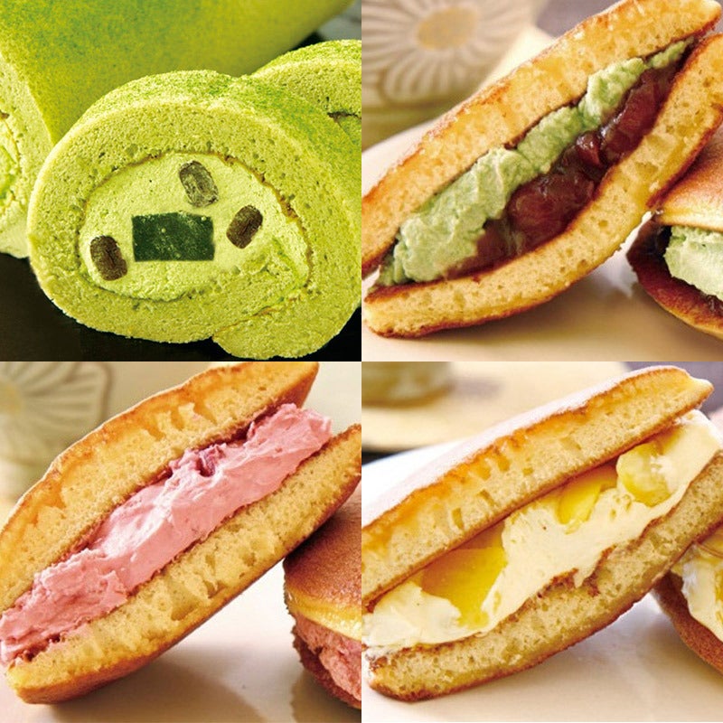 静岡 パティスリー茶匠庵/抹茶ロールケーキ どら焼セット（M-0057）