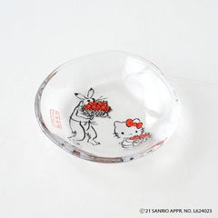 ハローキティ鳥獣戯画 ガラス小皿（リンゴ）〈1枚〉