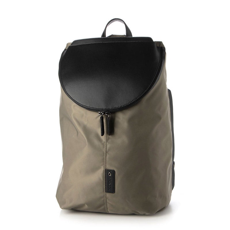 【CORDURA×リサイクルレザー】ラウンドフラップリュック