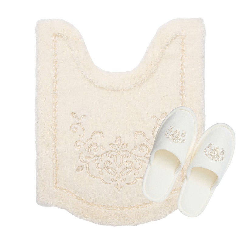 【お買い得品】ブリンク トイレマット（Lサイズ）＆スリッパ 2点セット