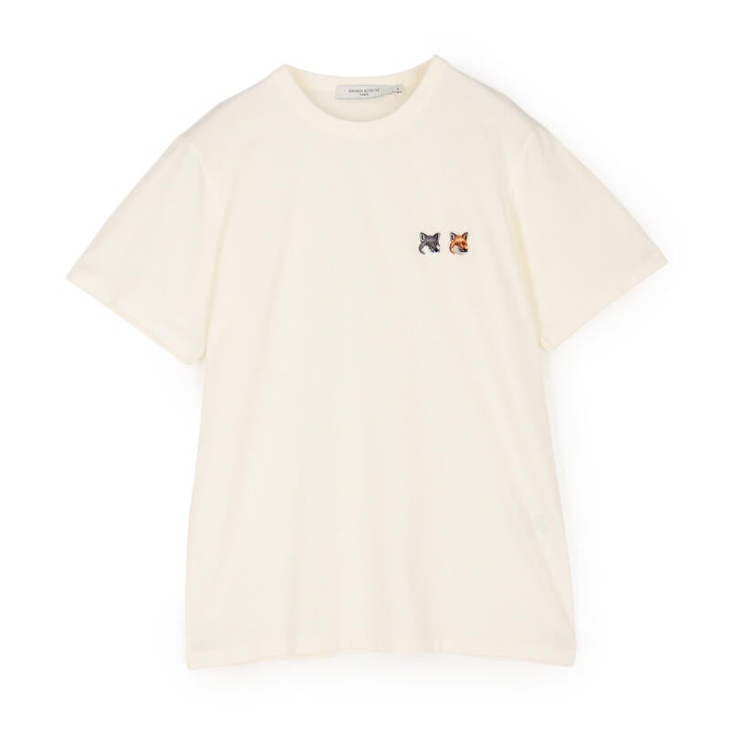 【MAISON KITSUNE】ダブルフォックスヘッド パッチ クラシック Tシャツ