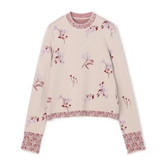 【Mame Kurogouchi】Floral Jacquard Knitted Top