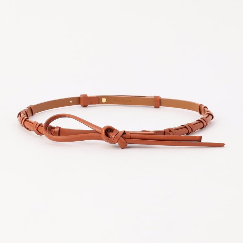 【Mame Kurogouchi】Basket Detailed Leather Belt
