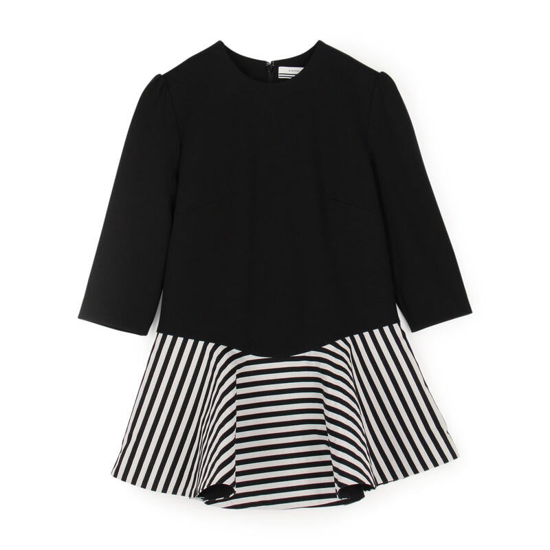 【BORDERS at BALCONY】ROUND PEPLUM HALF SLEEVE TOP
