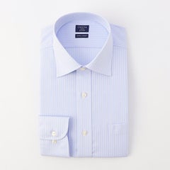 【日清紡アポロコット】綿100％形態安定ドビー長袖ワイシャツ ショートワイドカラー