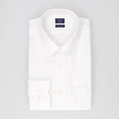 【日清紡アポロコット】綿100％形態安定ドビー柄長袖ワイシャツ レギュラーカラー