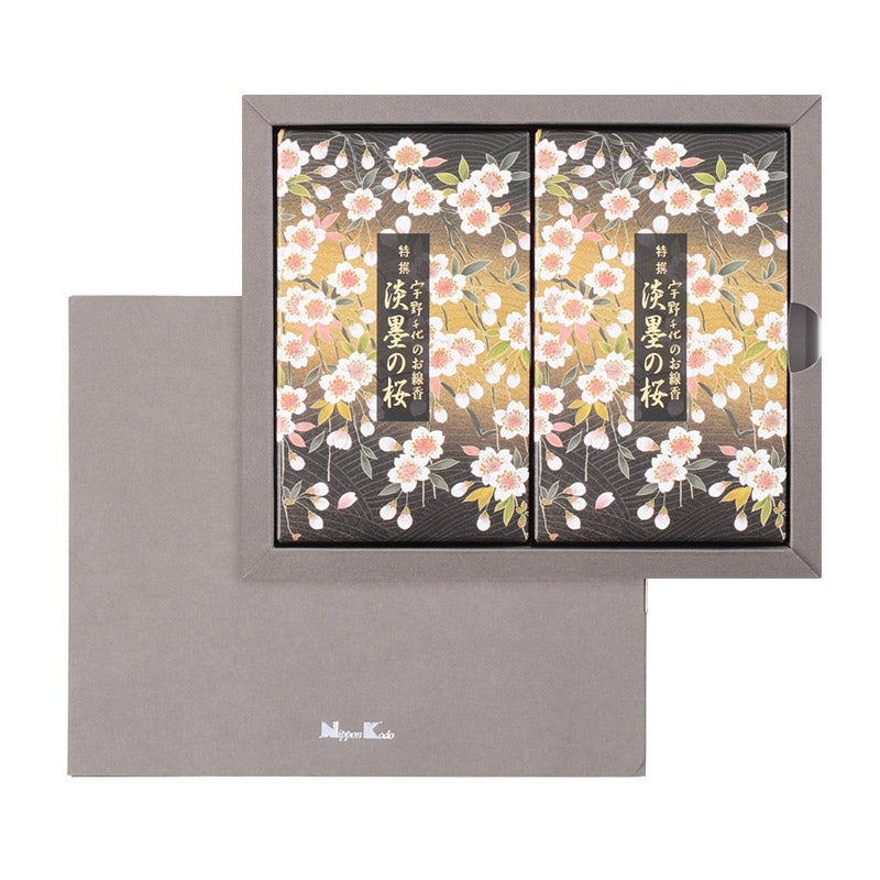 日本香堂 宇野千代のお線香 特撰淡墨の桜 バラ詰 2個入り 箱詰 通販