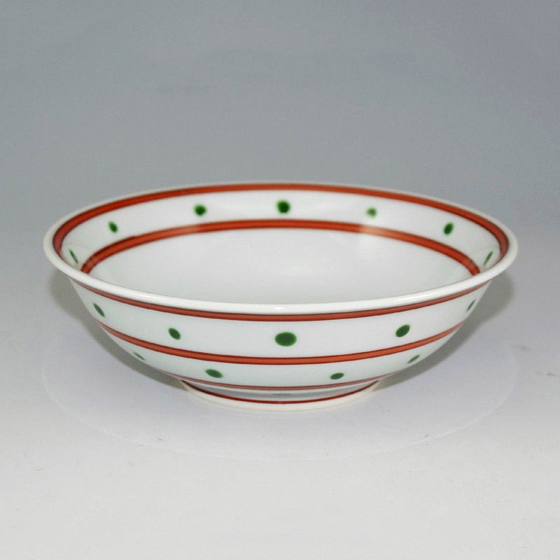 赤絵筋丸紋 （丸型） 鉢