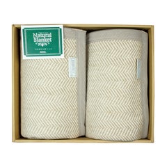 ニッケ ウォッシャブル綿混ウール毛布（毛羽部分）セット（P012-195）