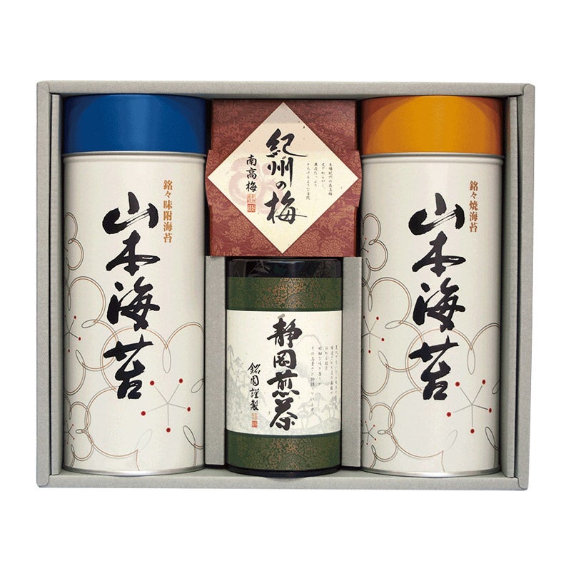 P011-036/愛国製茶 銘茶・海苔・梅干詰合せ（BYA-52）