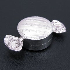 キャンディー型の銀製ピルケース　丸型