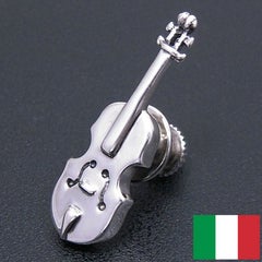 バイオリンのシルバーピンブローチ　イタリア：SATURNO（サツルノ）