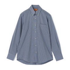 【Comfort】綿100％小柄チェック柄ボタンダウンシャツ