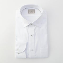 【AIR CLO DRY/吸水速乾】綿100％形態安定長袖ワイシャツ セミワイドカラー
