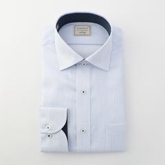 【AIR CLO DRY/吸水速乾】綿100％長袖ワイシャツ セミワイドカラー
