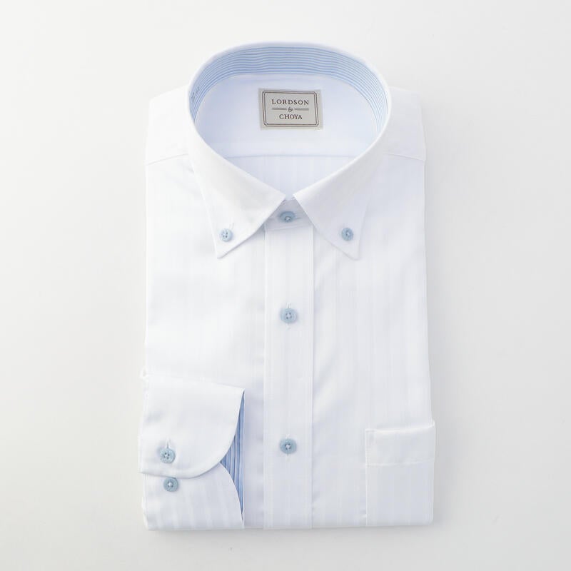LORDSON 【AIR CLO DRY/吸水速乾】綿100％形態安定長袖ワイシャツ