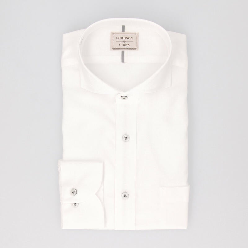 【AIR CLO DRY/吸水速乾】綿100％形態安定長袖ワイシャツ カッタウェイカラー