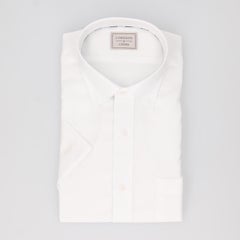 【AIR CLO COOL】綿100％形態安定ドビー半袖ワイシャツ ショートスナップダウン