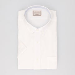 【AIR CLO COOL】綿100％形態安定ドビー半袖ワイシャツ ショートボタンダウン
