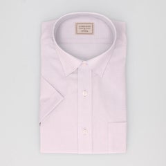 【AIR CLO COOL】綿100％形態安定ドビー半袖ワイシャツ EXショートスナップダウン