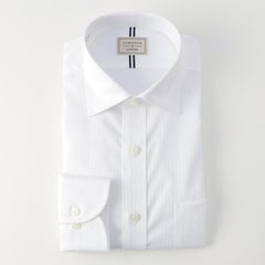 【AIR CLO DRY/吸水速乾】綿100％形態安定ドビー長袖ワイシャツ セミワイドカラー