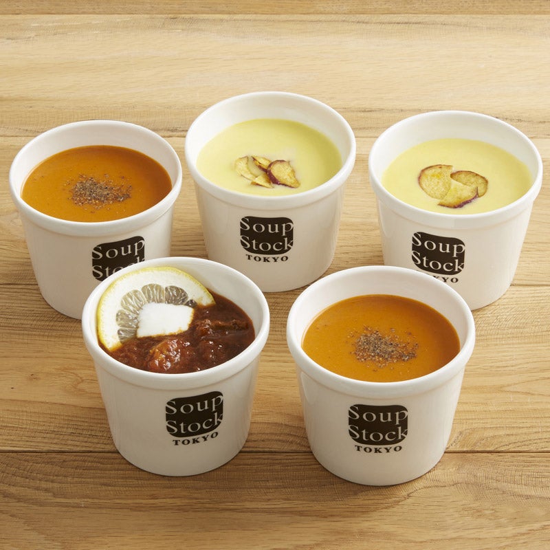 西武・そごうの公式ショッピングサイト　ストック　人気のスープセット5個入　e.デパート　Soup　（SST40T02）　Stock　Tokyo（スープ　トーキョー）　通販