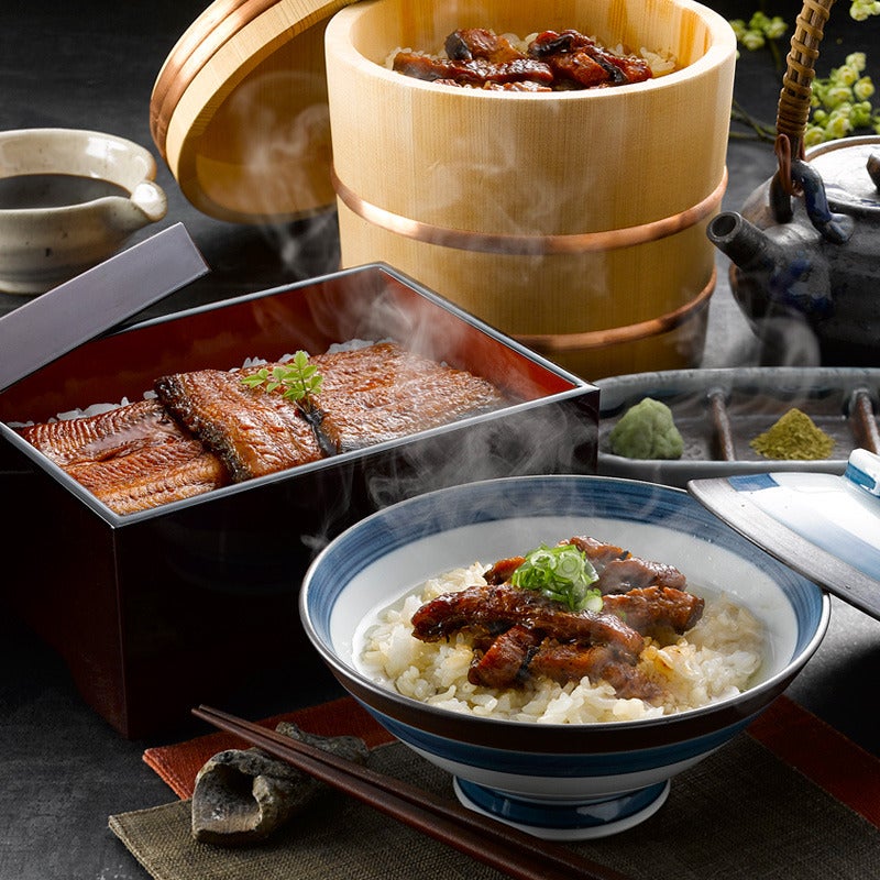 うなぎ割烹 一愼 蒲焼・鰻のひつまぶしセット（蒲焼カット 55g×2袋、鰻きざみ 45g×2袋）（RUIC2-H2）