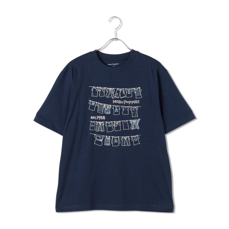 ヒストリック吊り干しモチーフプリントTシャツ 035A3
