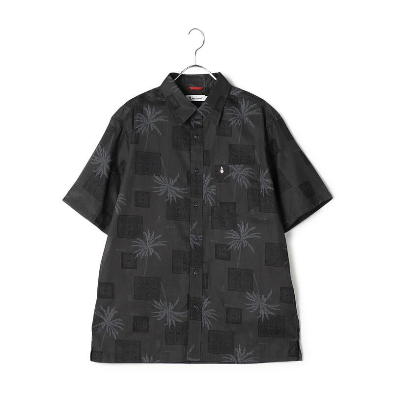 【JAPAN FABRIC】パナマボイルボタニカル半袖シャツ 04536