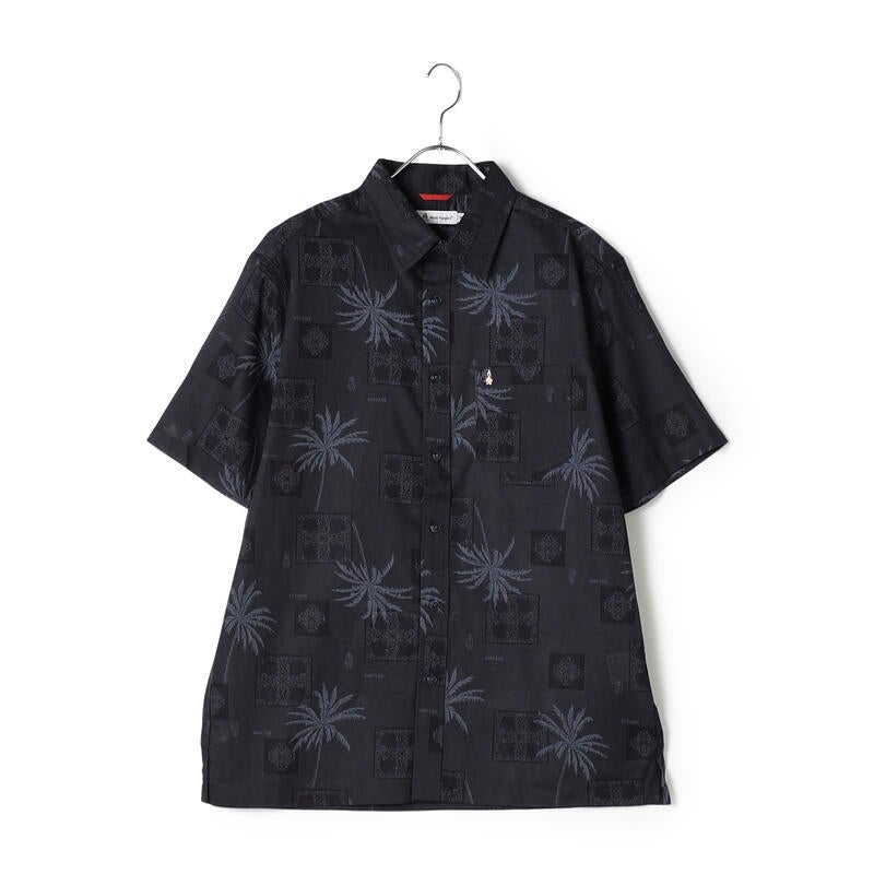 【JAPAN FABRIC】パナマボイルボタニカル半袖シャツ 04536