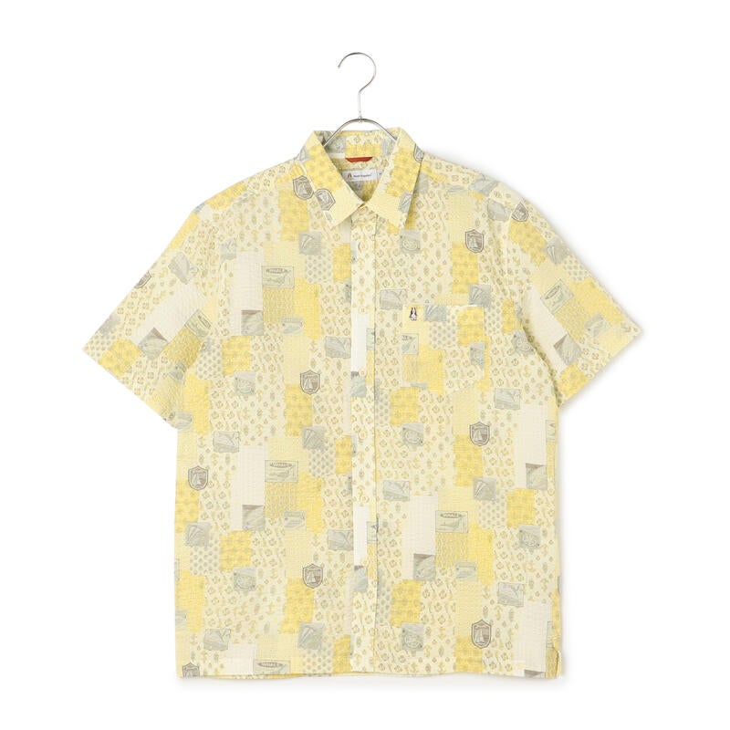 【Blue Line】JAPAN FABRIC/リップルマリンPT半袖シャツ 04539