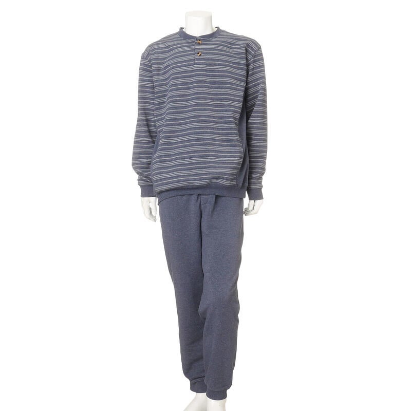 【冬用】GALLANTRY/T/Cシャギーボーダートップス×無地パンツ スエットパジャマ 7234001