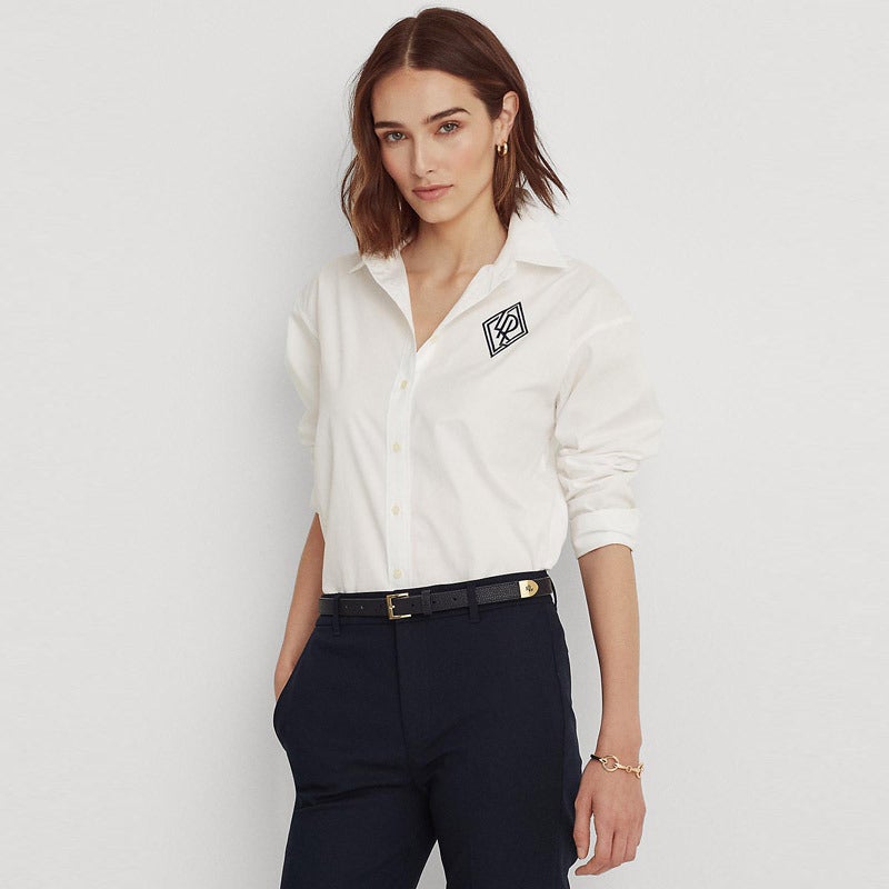 LAUREN RALPH LAUREN ロゴ コットン ブロードクロス シャツ 通販