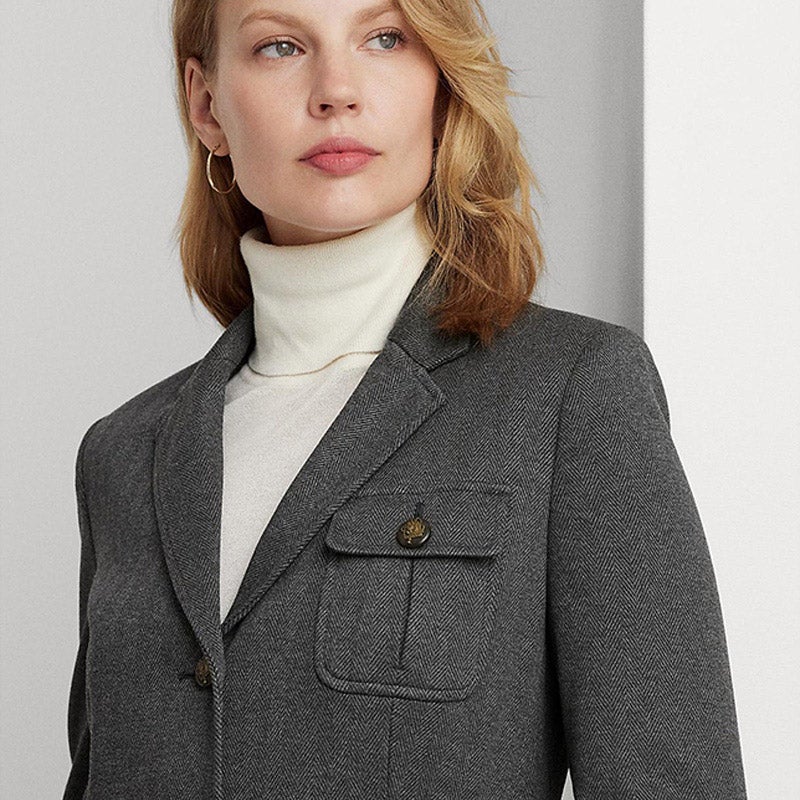 LAUREN RALPH LAUREN ヘリンボーン ジャカードニット ブレザー 通販