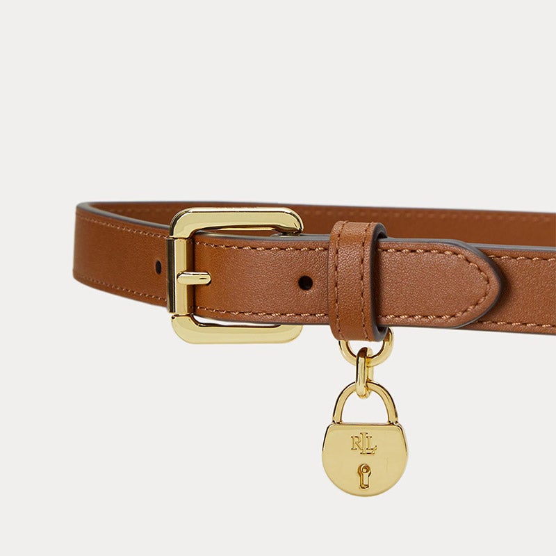 LAUREN RALPH LAUREN/レザー ダブルバックル スキニー ベルト LAUREN RALPH LAUREN レザー ダブルバックル スキニー ベルト