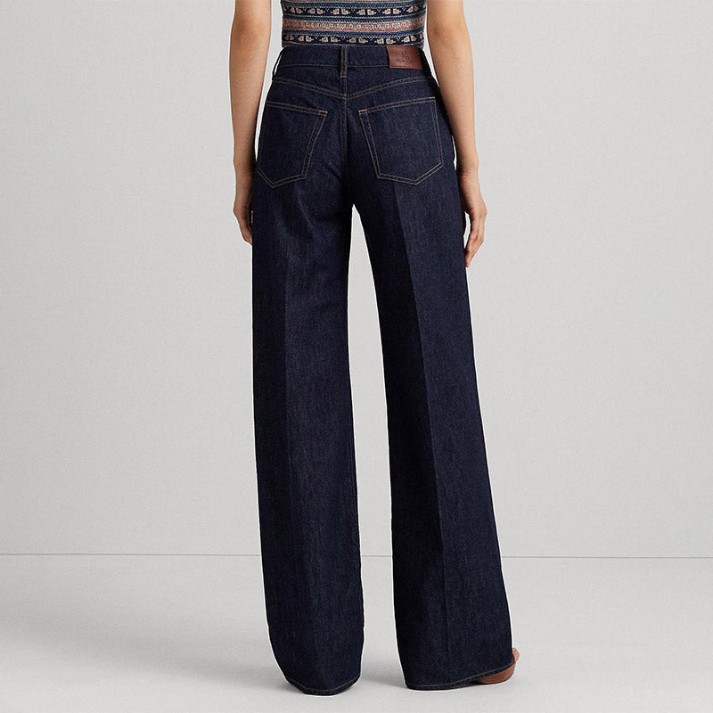LAUREN RALPH LAUREN ミッドライズ ワイドレッグ ジーンズ 通販