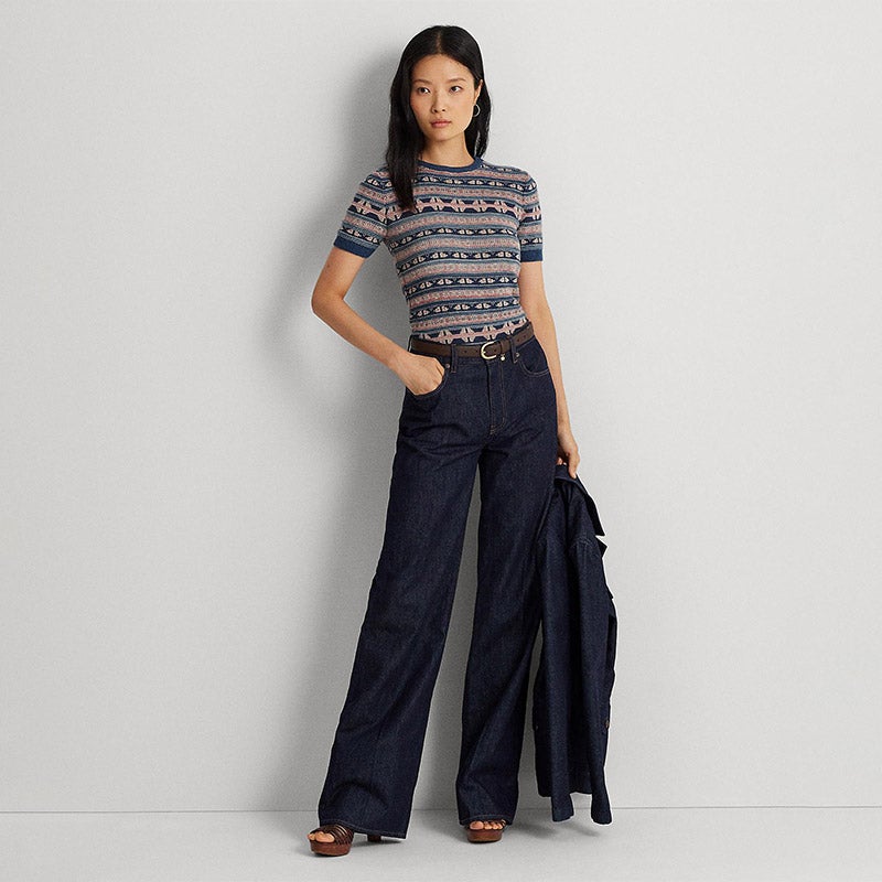 関税送料込【PATOU】ミッドライズワイドレッグジーンズ LAUREN RALPH LAUREN ミッドライズ ワイドレッグ ジーンズ 通販