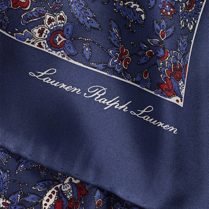 LAUREN RALPH LAUREN フローラル シルク ツイル スクエア