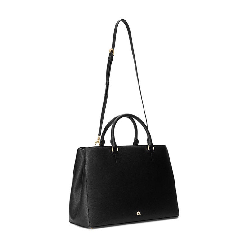 【Ralph Lauren】ゼブラ柄が魅力♡ ラージタナーサッチェル LAUREN RALPH ハンドバッグ ペブルド レザー ラージ Tanner
