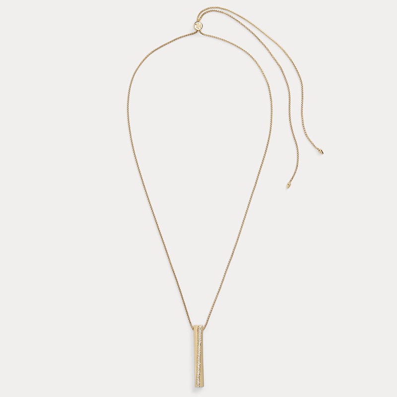 LAUREN RALPH LAUREN ゴールドプレーテッド パヴェ ペンダント